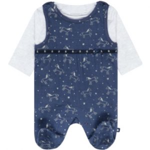 Staccato Girls Strampler-Set mit Shirt soft marine gemustert - blau - Gr.Newborn (0 - 6 Monate) - Mädchen
