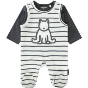 Staccato Strampler+Shirt offwhite gestreift - weiß - Gr.Newborn (0 - 6 Monate) - Unisex