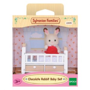 Sylvanian Families® Babys - Schokoladenhasen, Baby mit Babybett