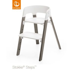 STOKKE® Steps™ Hochstuhl weiß Buche Hazy Grey