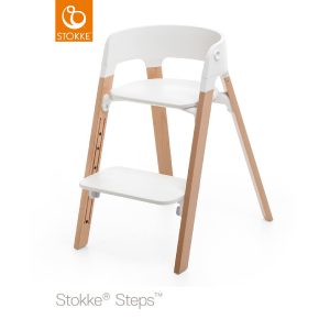 STOKKE® Steps™ Hochstuhl weiß Buche natur