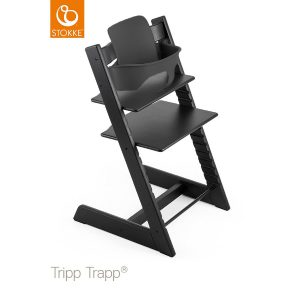 STOKKE® Tripp Trapp® Hochstuhl inkl. Baby Set Buche schwarz