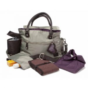 petit amour Wickeltasche Laila platinum-darkbrown