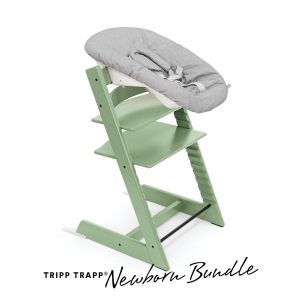 STOKKE® Tripp Trapp® Hochstuhl Buche Moss Green inkl. Newborn Set™ Grey