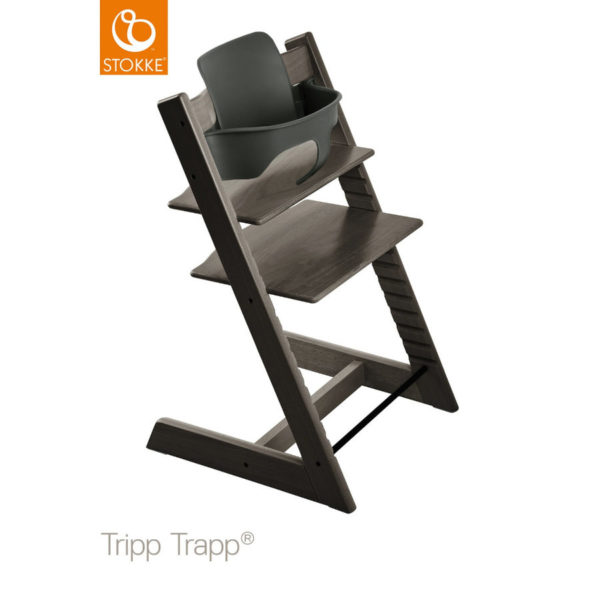 STOKKE® Tripp Trapp® Hochstuhl inkl. Baby Set Buche Hazy Grey