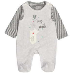 STACCATO Boys Strampler-Set silver melange